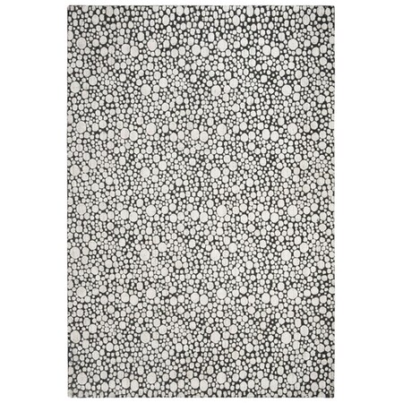 Safavieh 6 x 9 ft. Rectangle Mirage Contemporary Area Rug Charcoal & Cream MIR680H-6